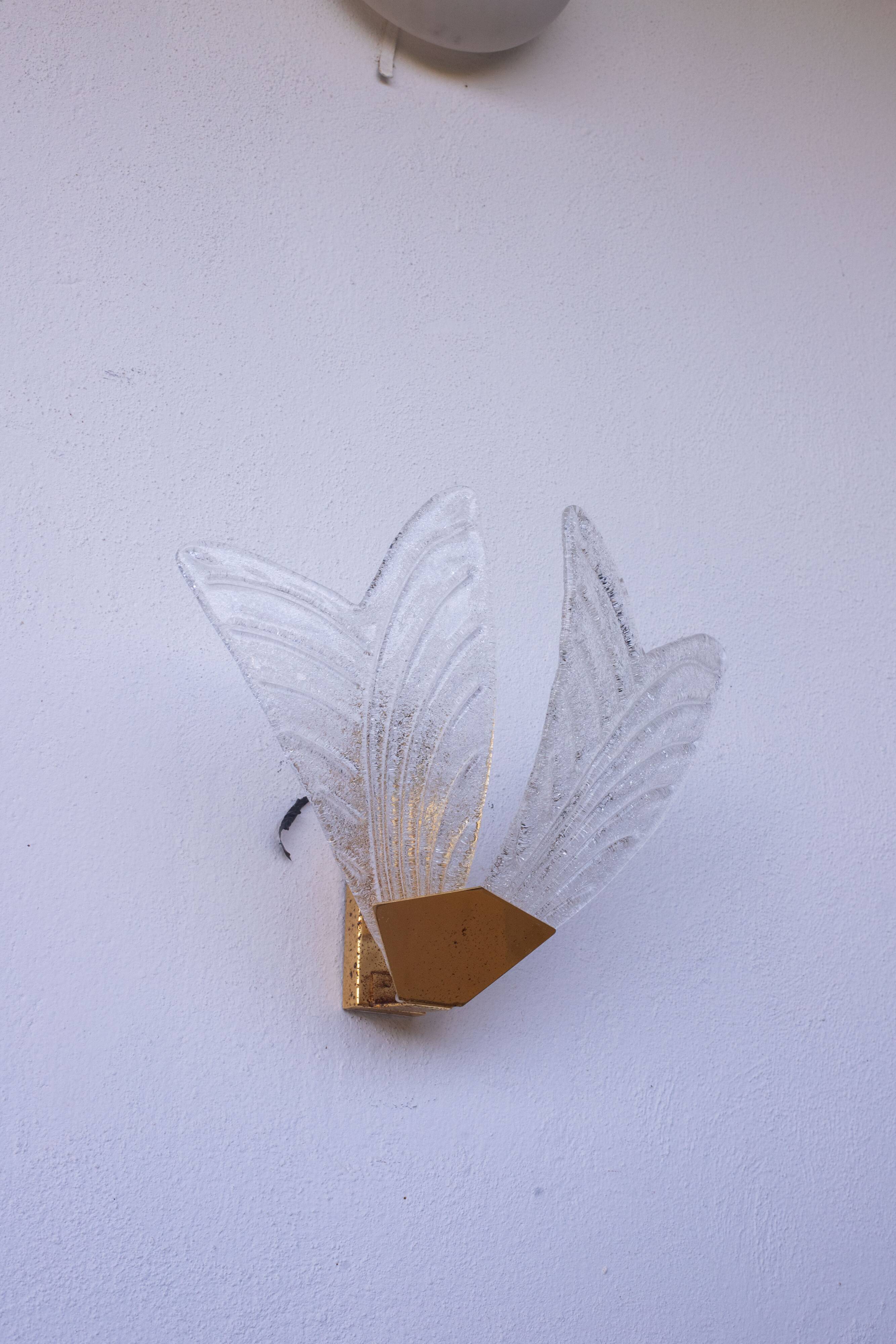 Set of 4 Sorrento, Italian Murano Glass Wall Light, 1970s