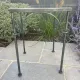Stands / Nesting tables in patinated wrought iron with antique glass Olivier CORRO