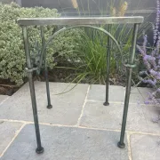 Stands / Nesting tables in patinated wrought iron with antique glass Olivier CORRO