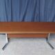 Vintage mahogany desk with chrome metal.