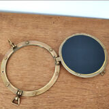 Brass window mirror 21cm diameter