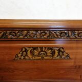 Old carved wooden headboard