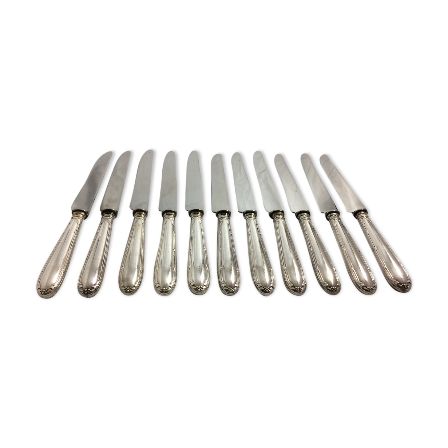 Old silver metal table knives Orbrille