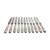 Old silver metal table knives Orbrille