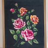 Vintage rose bouquet canvas