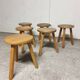 Mid-century wooden tripod stool