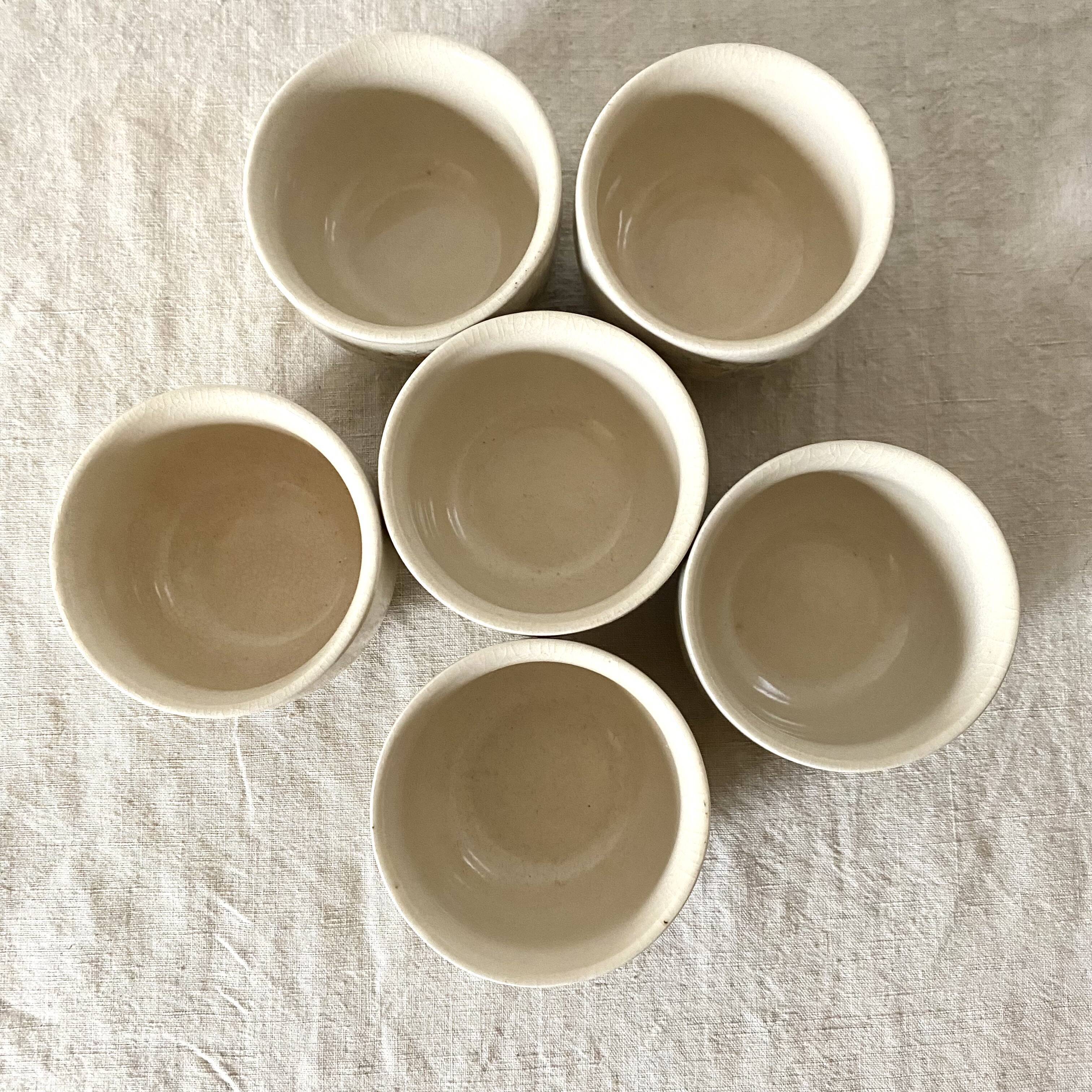 80s flowery tea bowls