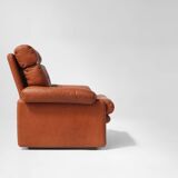 Brown leather armchair Coronado by Tobia Scarpa for B&B Italia, Italy ca. 1960