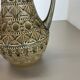 Set of 2 multi-color fat lava op art pottery vase made bay ceramics, germany