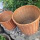 Pair of braided bamboo pot cover / vintage 60s-70s