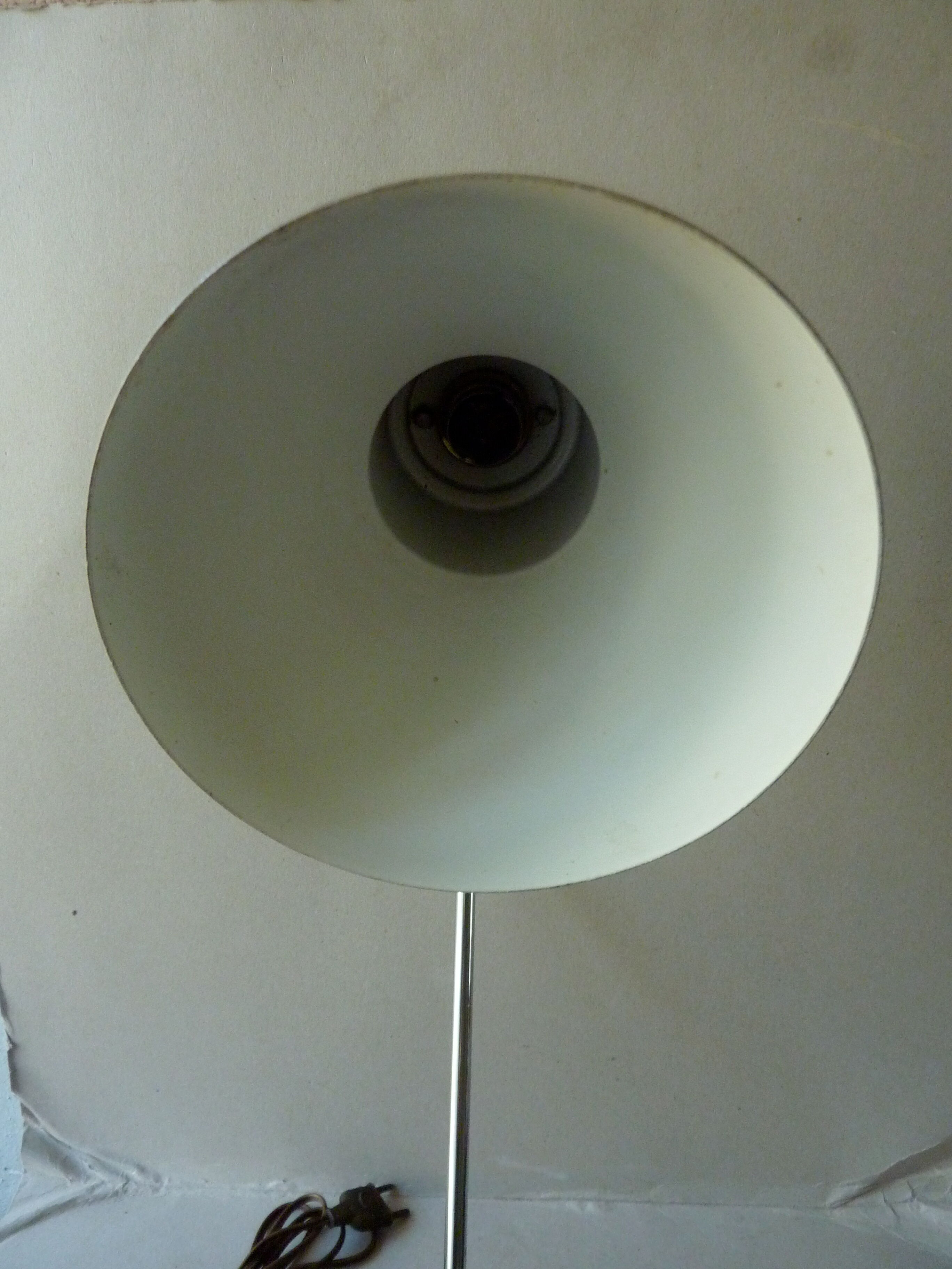 Desk lamp, workshop, khaki metal, 1960s