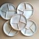 10 Vintage Grès du Marais compartment plates