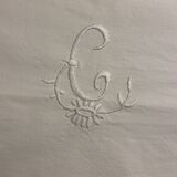 Old bolster embroidered and numbered c