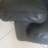 Very good quality 3-seater leather sofa in vintage style