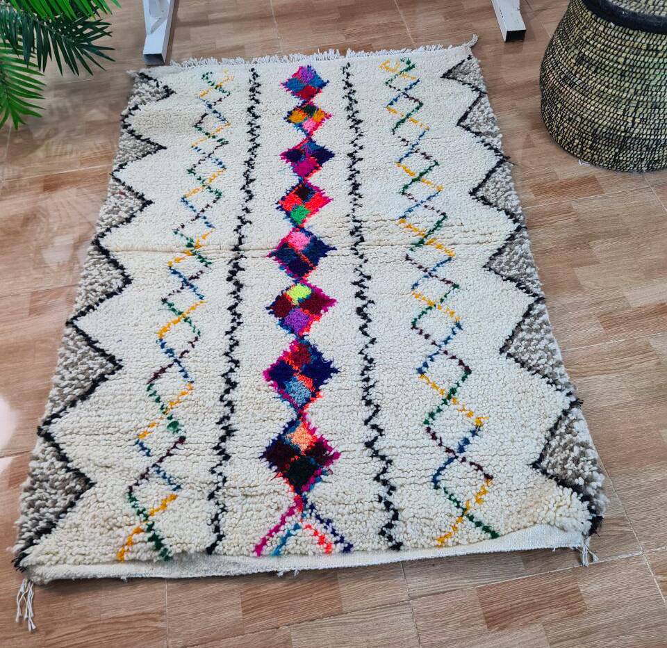 Handmade wool Berber rug 150 X 100 CM