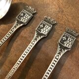 Set of 6 "Brest" silver-plated metal teaspoons