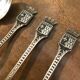 Set of 6 "Brest" silver-plated metal teaspoons