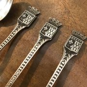 Set of 6 "Brest" silver-plated metal teaspoons