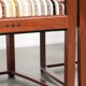 Set of 4 Art Deco design dining chairs with luxurious fabric upholstery