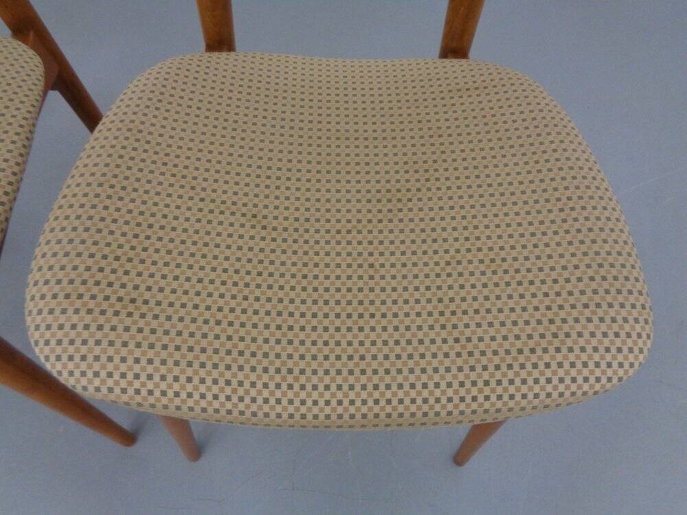 Dining Chairs in Walnut & Beech, 1960s, Set of 3