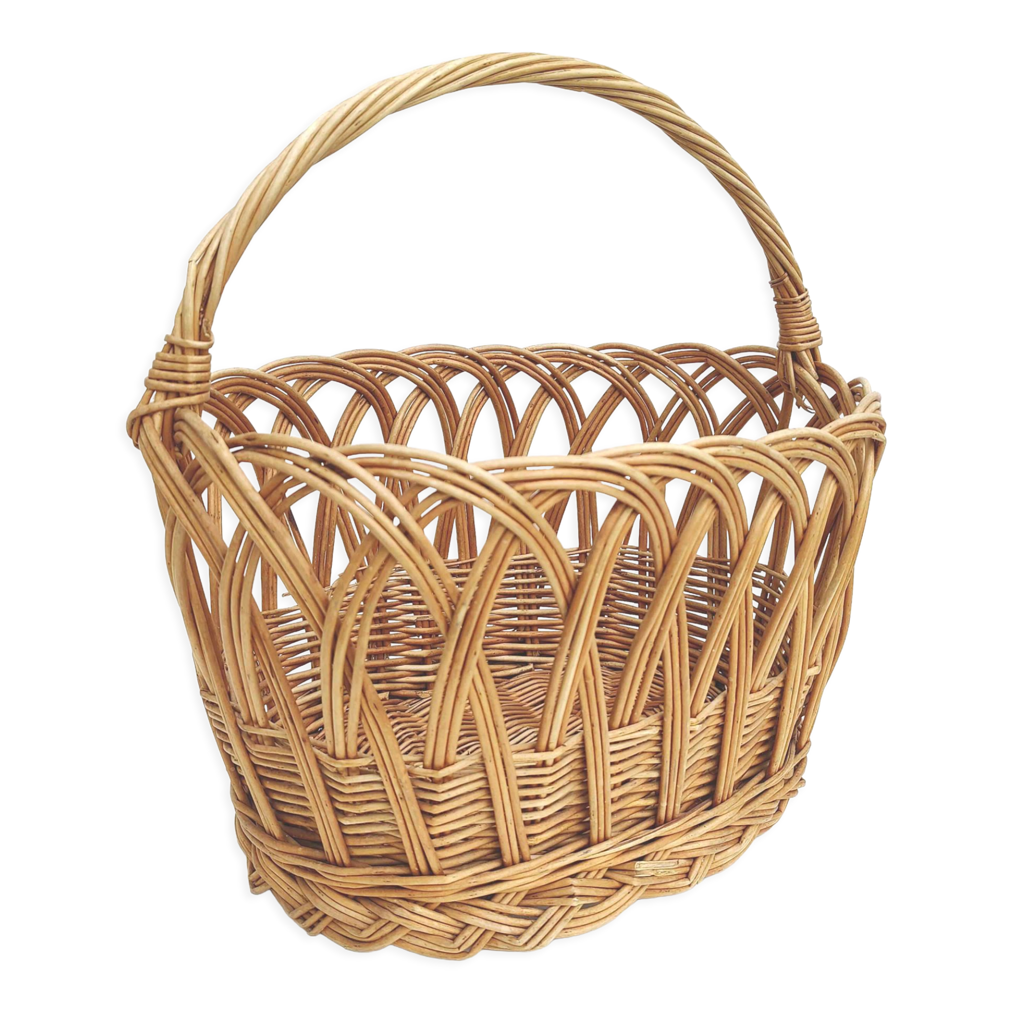 Vintage rattan basket