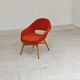 Fauteuil Shell restauré velours par Miroslav Navratil pour Vertex