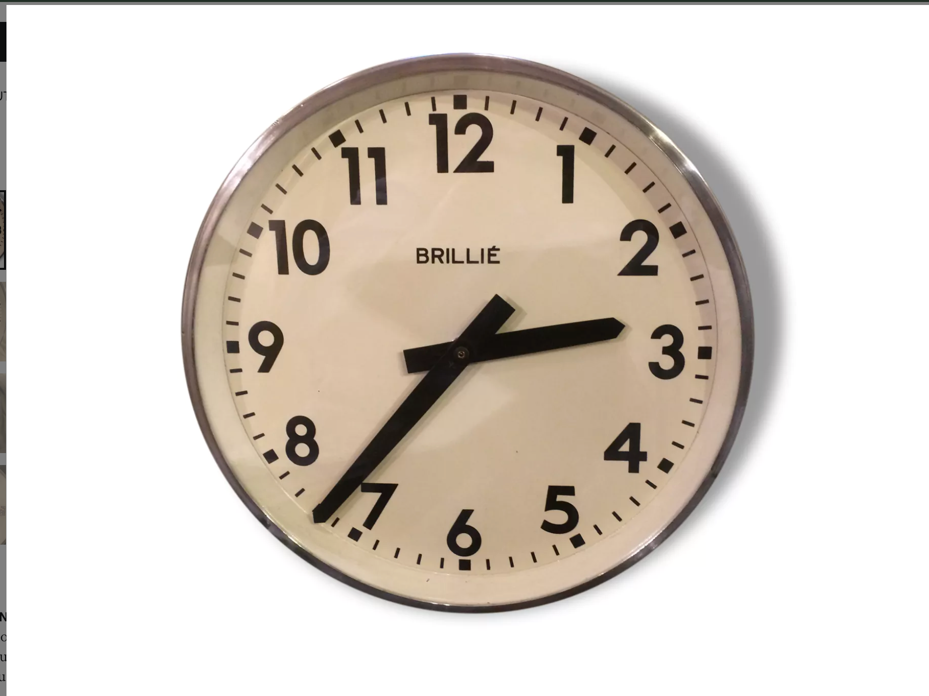 Industrial clock functional brillie alu polished 24 cm station pendulum 1960 ato lepaute