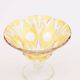 Vintage amber yellow glass coupe - Art Deco style - height 13.5 cm