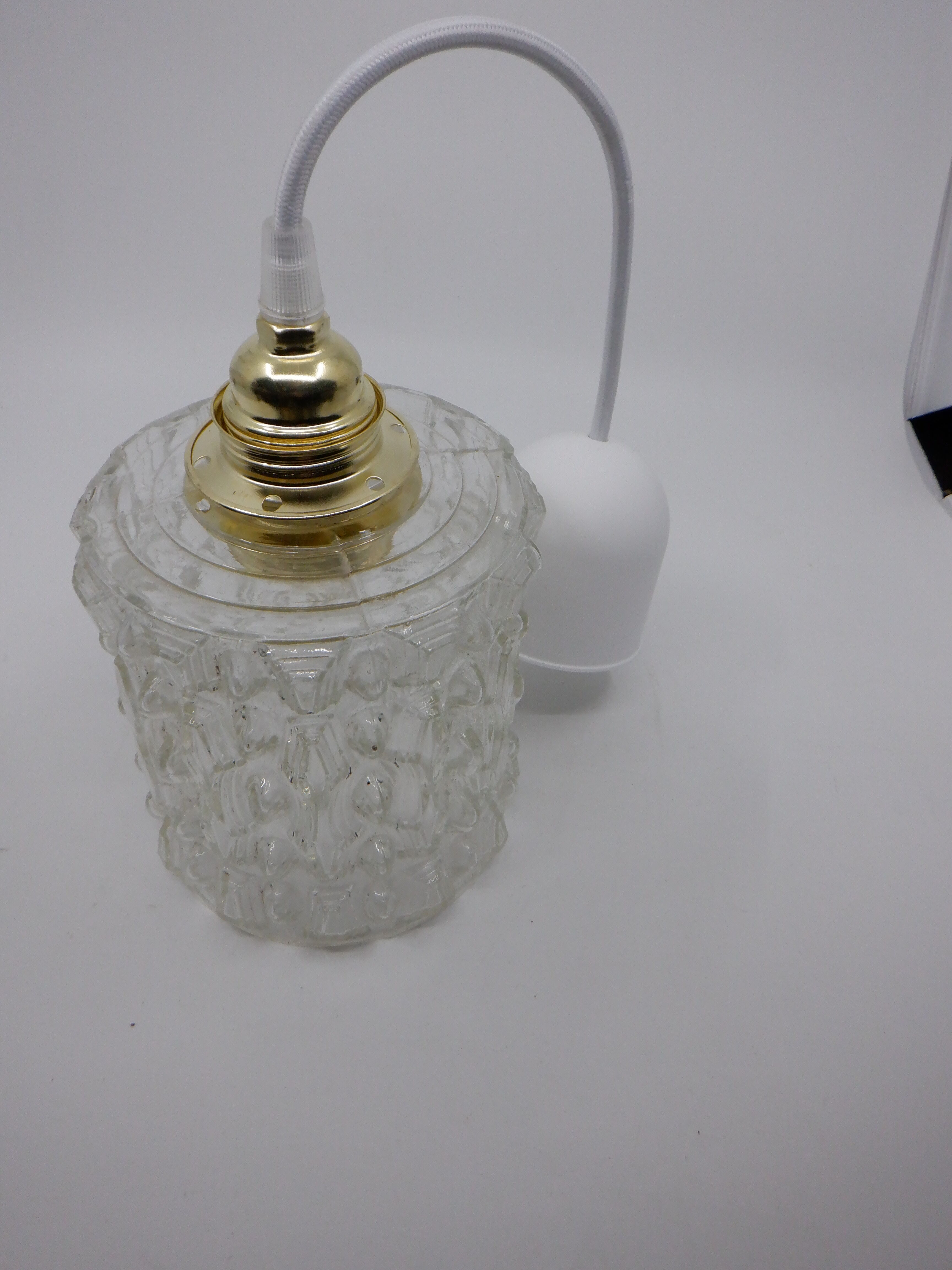 Chiseled glass hanging