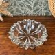Vintage glass ashtray with star decoration