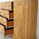 Commode « feuilles » en rotin