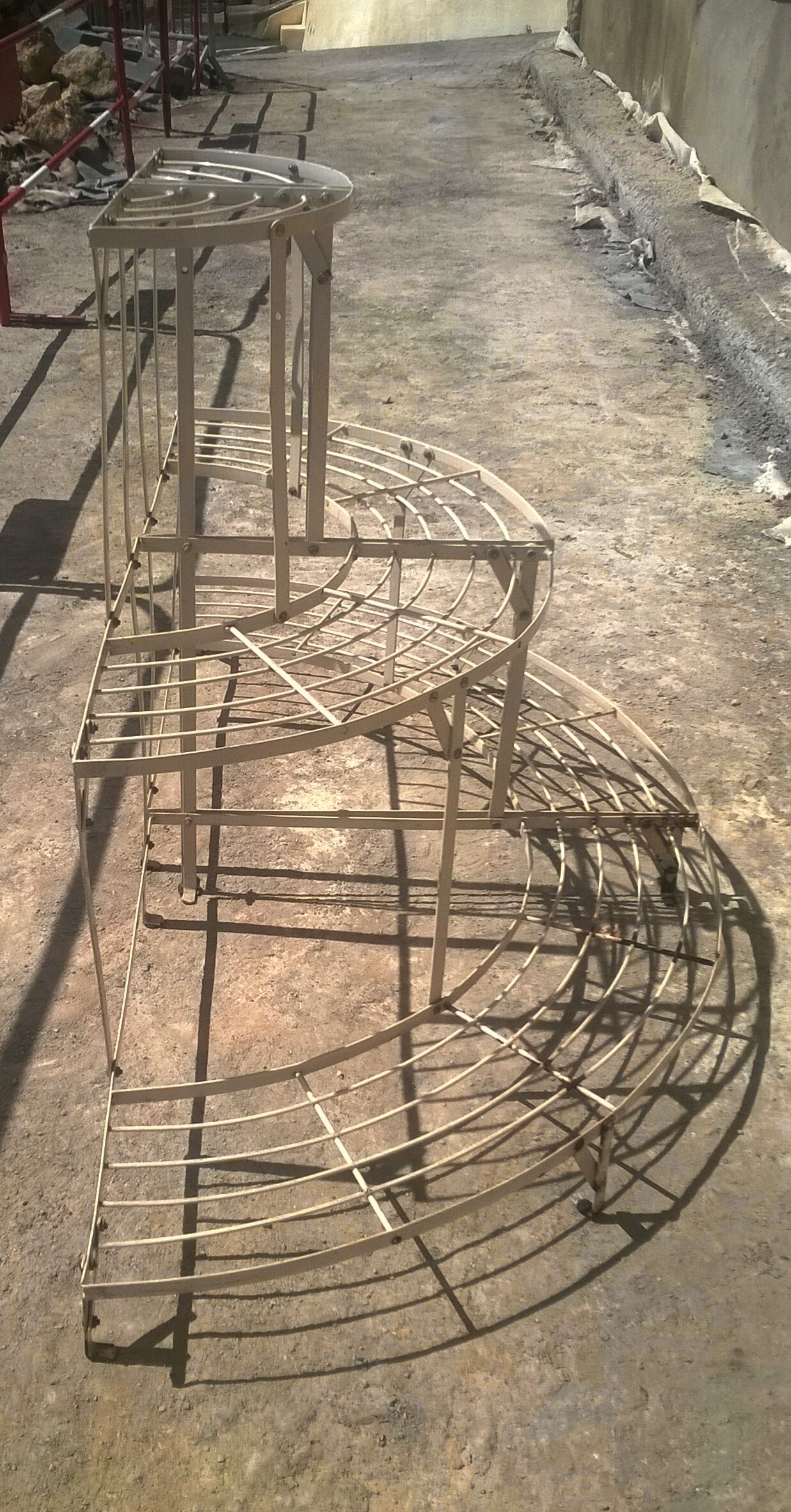 Vintage flower pot shelf