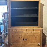 Black and wood farmhouse sideboard
