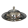 Vintage stainless steel and ceramic bell butter dish