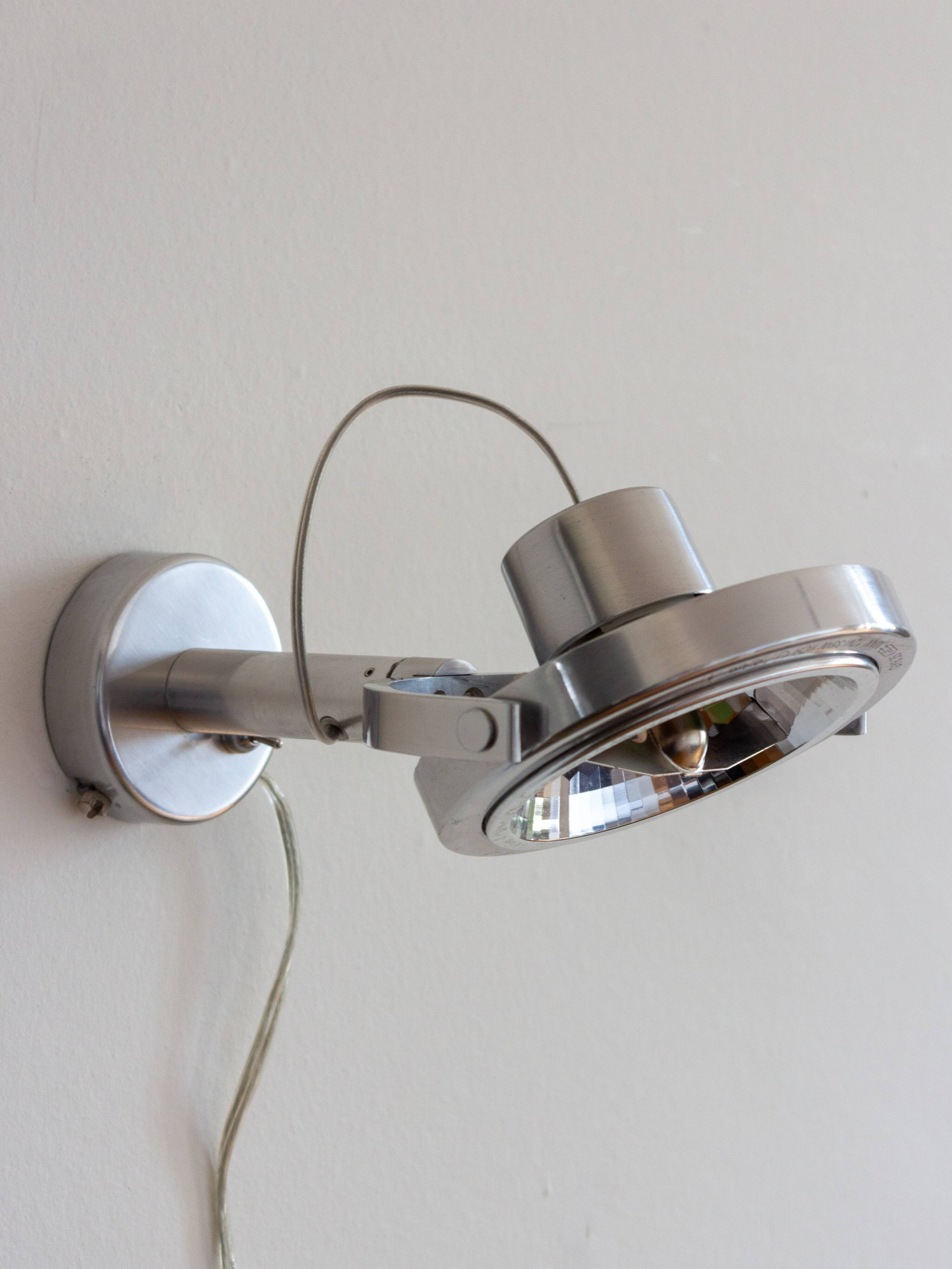 Brushed steel halogen wall lamp type V0207 ‘KLIMAT’, Ikea, 1990s