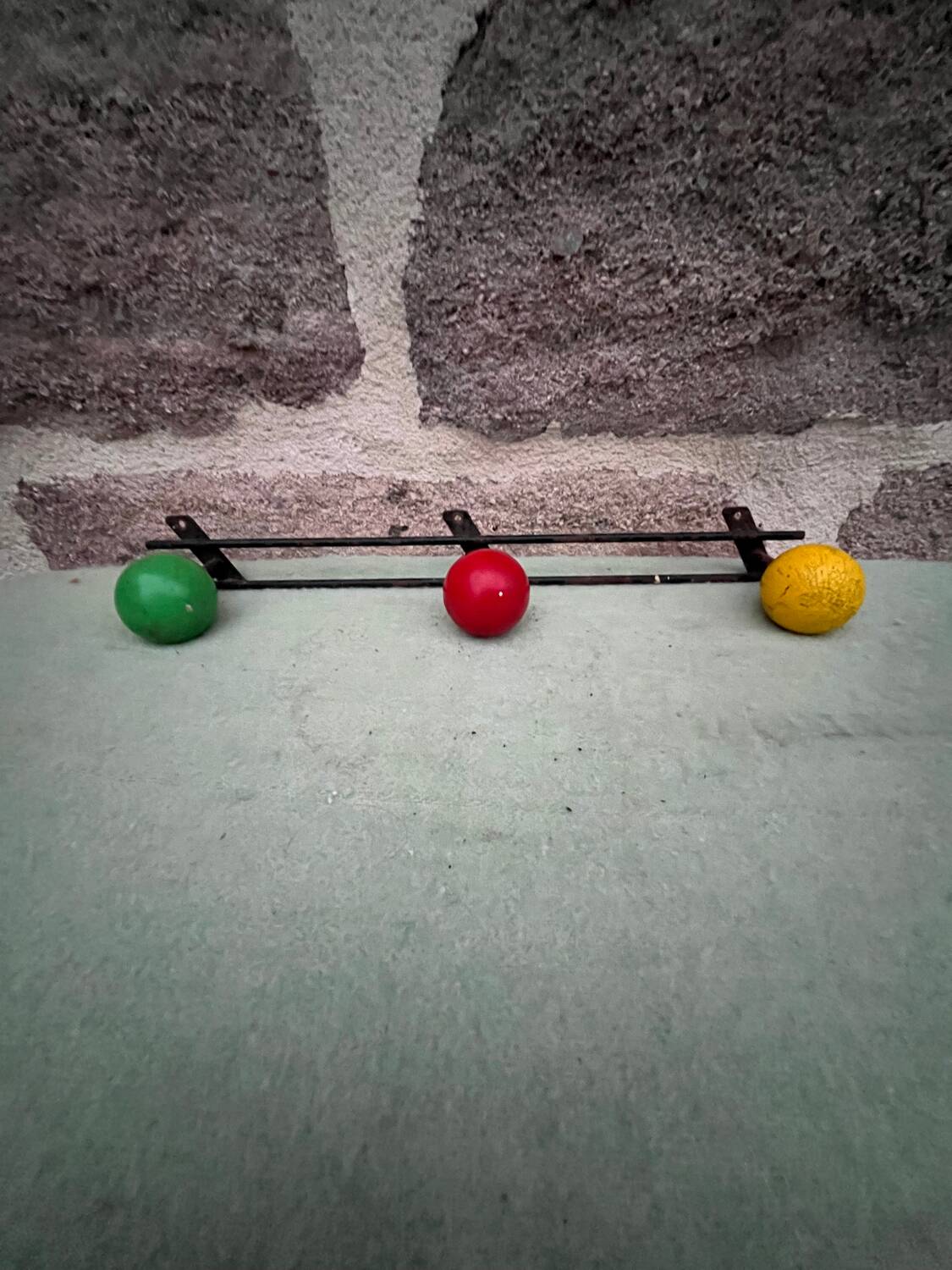 Multicolored coat rack