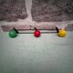 Multicolored coat rack