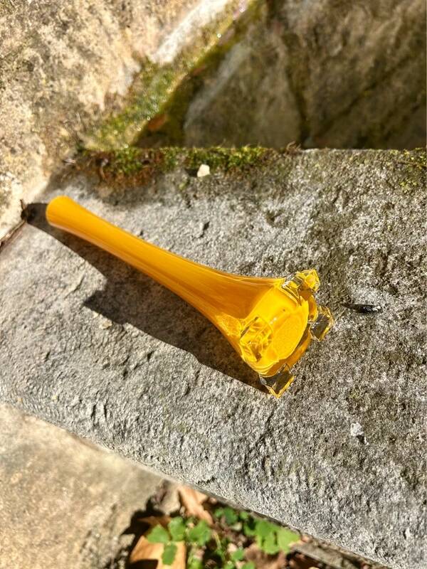 Vintage yellow bud vase