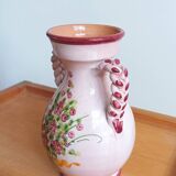Double braided handle ceramic vase