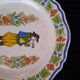 Old Plate HR Quimper Sonneur Player of Bombarde Hand Painted 24cm