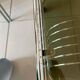 1970s chrome and smoked glass side table with magazine and vinyl rack.
