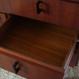 Vintage Danish teak dressing table chest of drawers from the 1960s