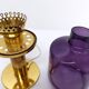 Hans-Agne Jakobsson Scandinavian lamp brass and purple glass B 102
