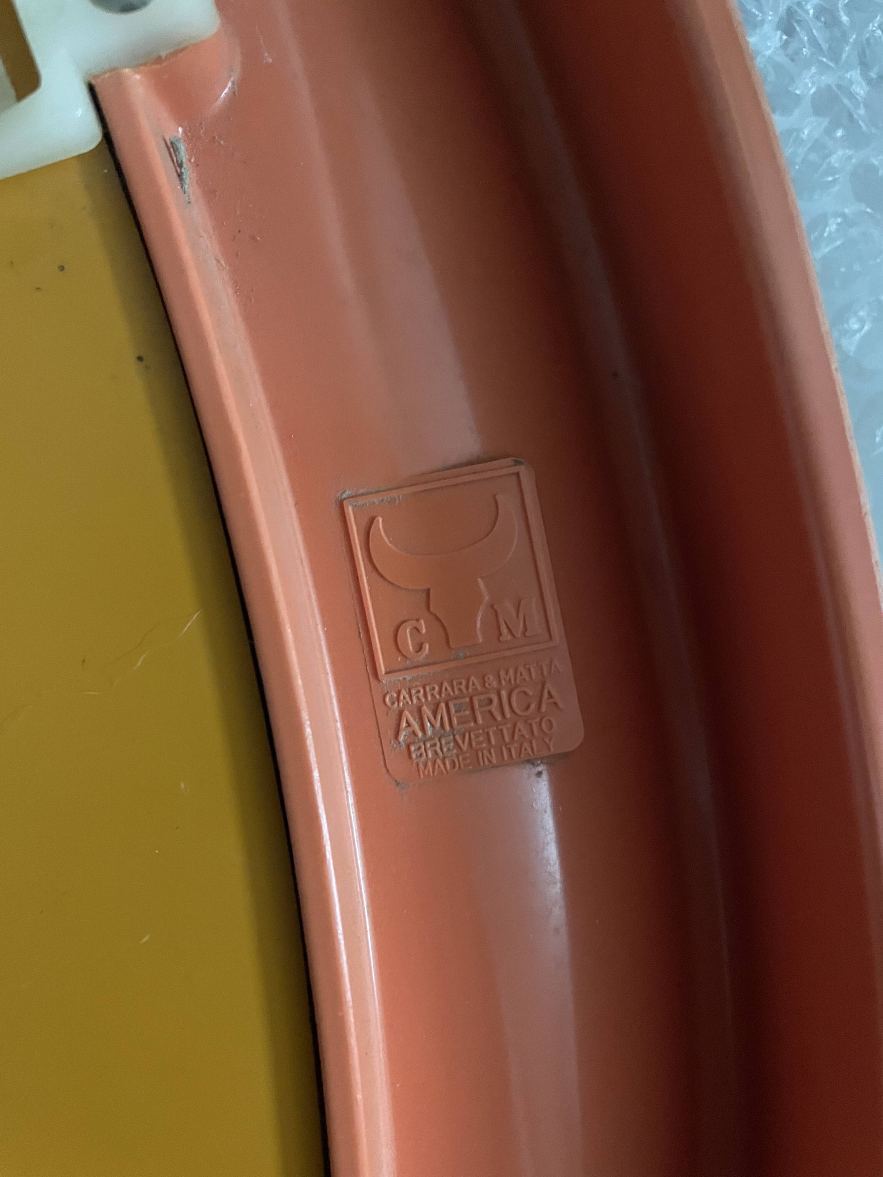 Orange oval mirror carrara&matta america
