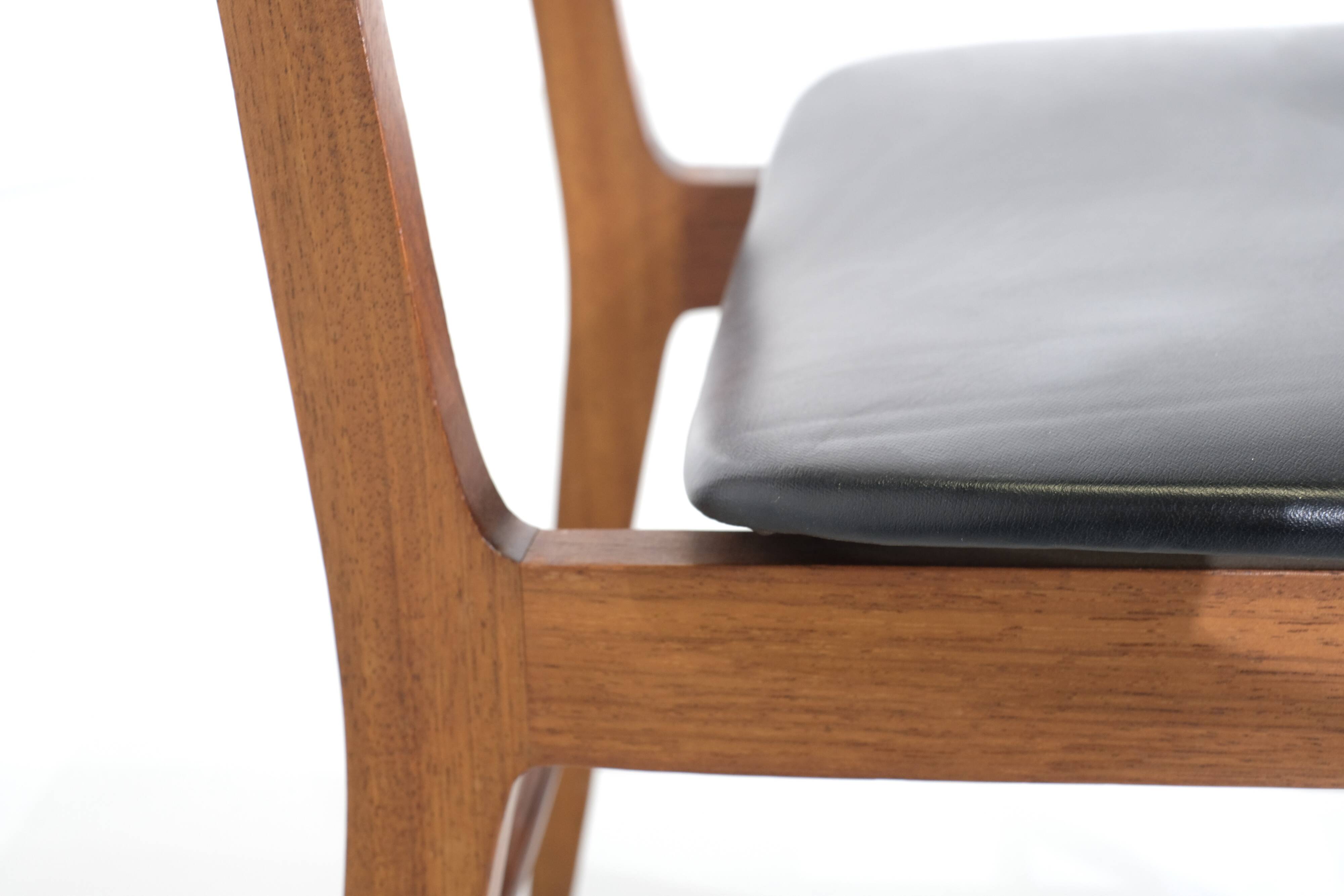4 chaises en teck, Danemark, 1960