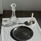 Vintage circular plate with pearl stripe D27