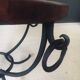 Rustic Oak and Wrought Iron Coffee Table, Belgium, 1950s