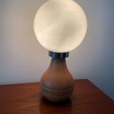 Vintage lamp in wood and opaline