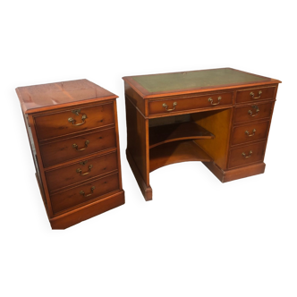 English-style desk and cabinet