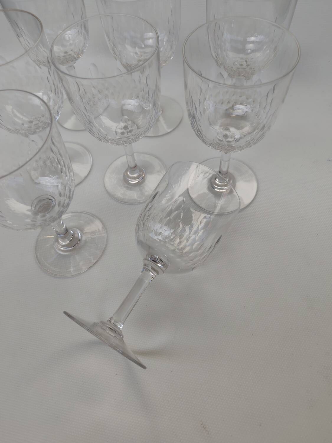 8 large Baccarat crystal glasses, Richelieu model.